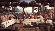 BOTTICELLI, Sandro The Story of Nastagio degli Onesti (third episode) fdgfd USA oil painting reproduction